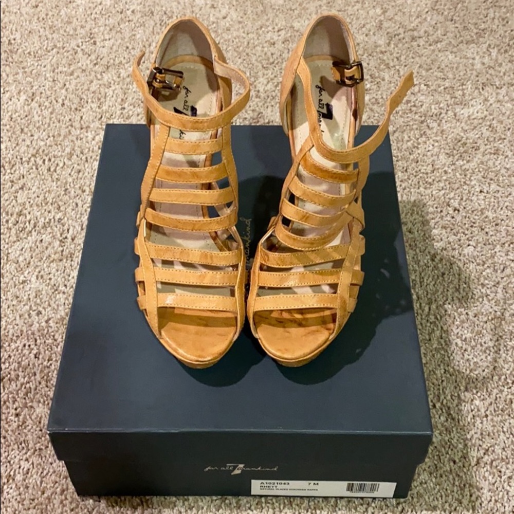 7 For All Mankind Peep Toe Heels